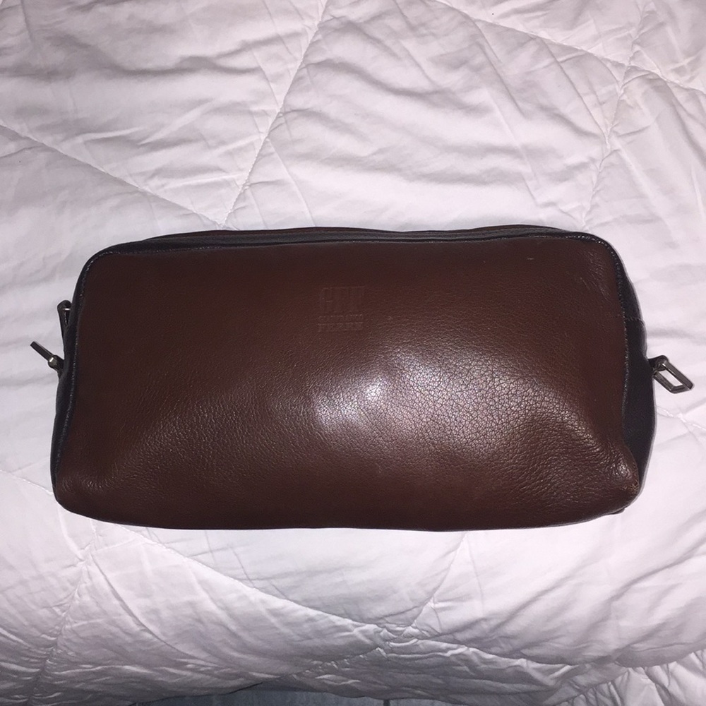 GianFranco Ferre brown black long clutch bag